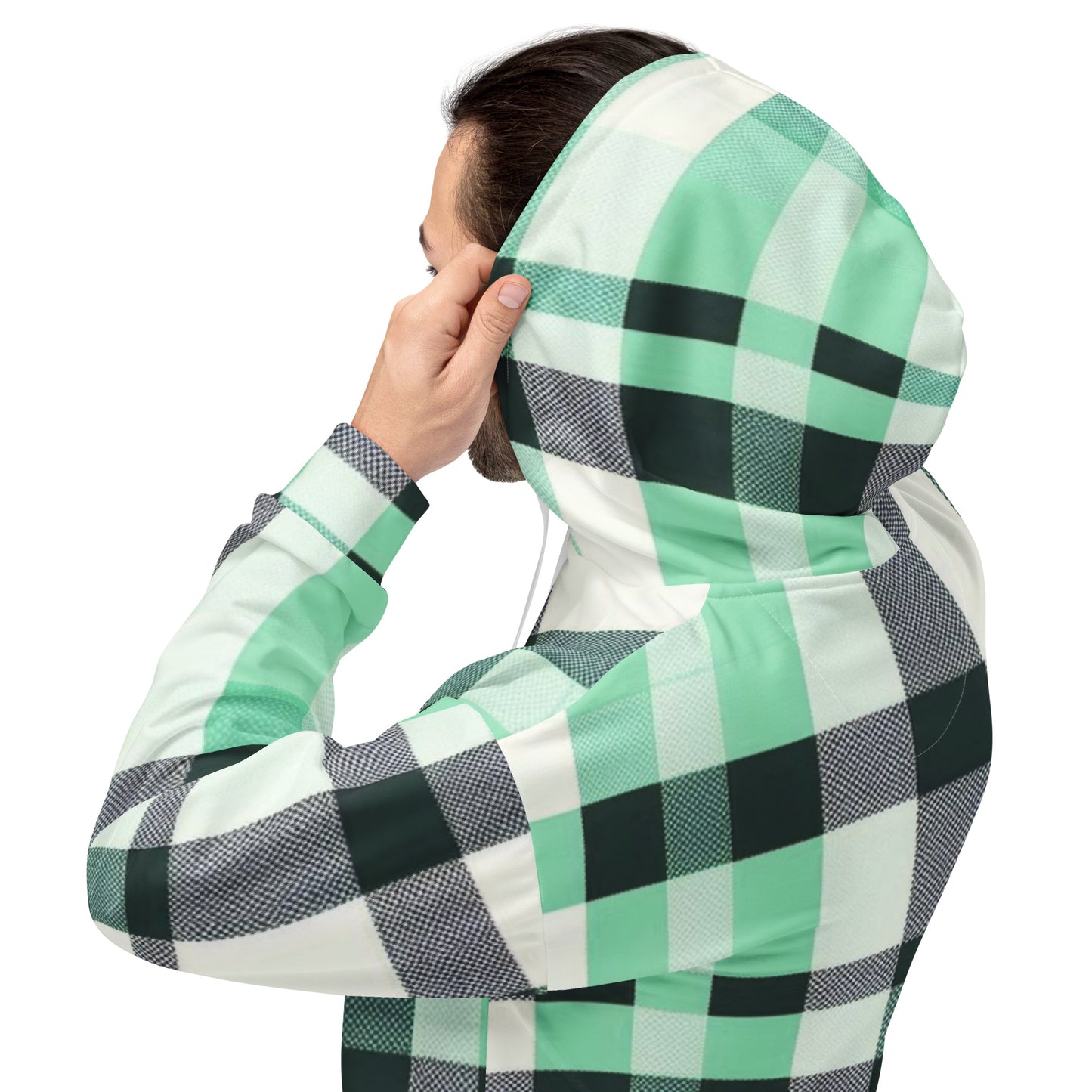 Men's Mint Plaid Hoodie