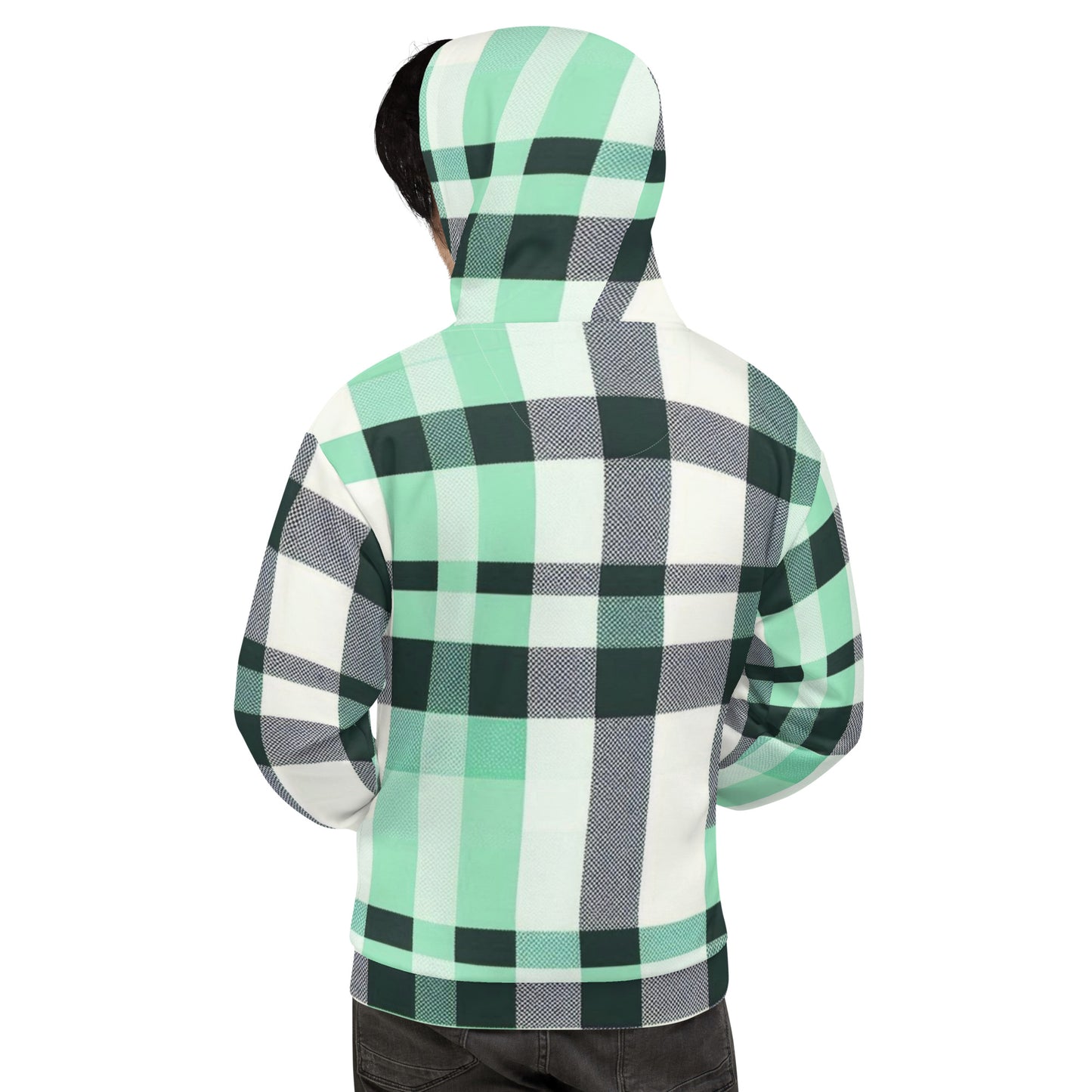 Men's Mint Plaid Hoodie