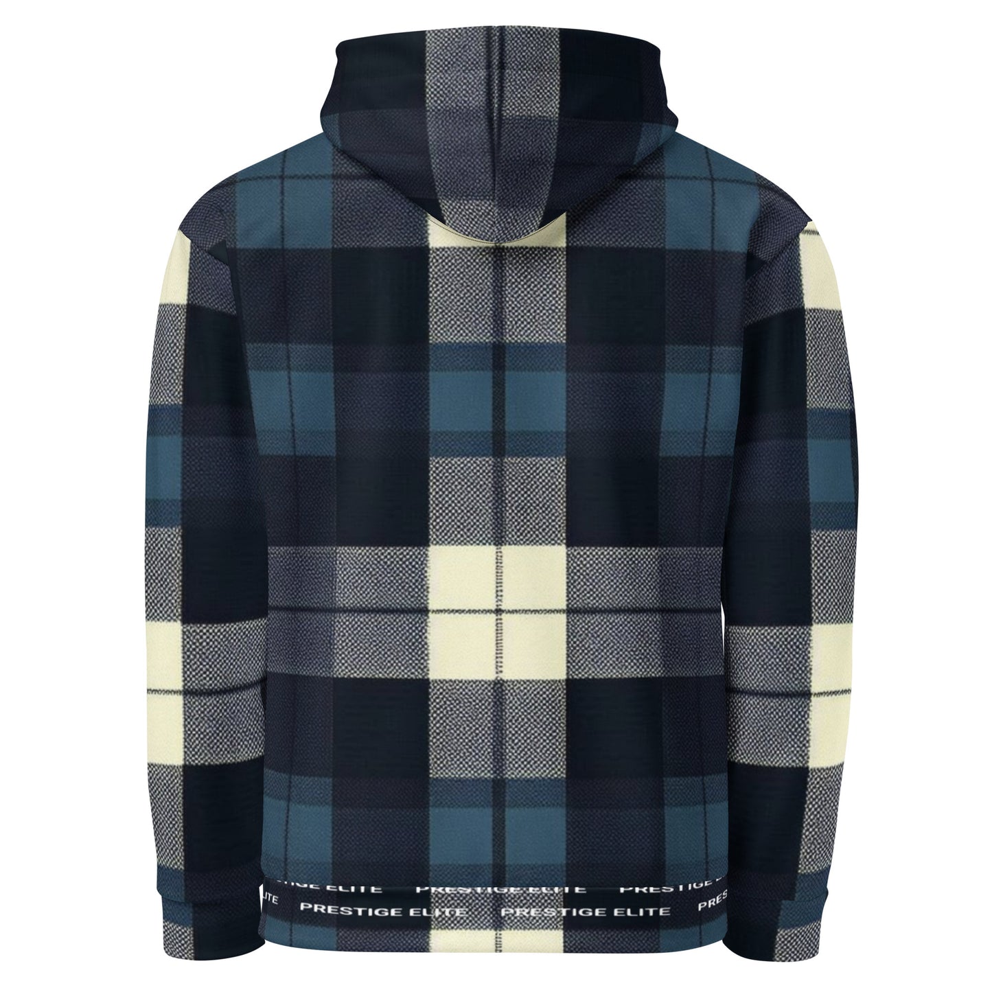 Men's Navy Plaid Hoodie