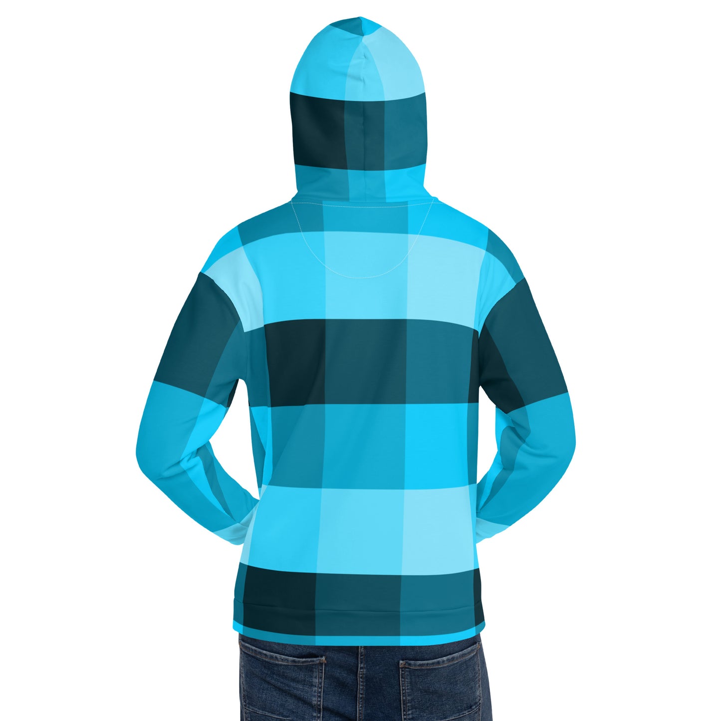 Men's Blue Plaid Hoodie