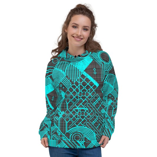 Women's Cyan Cyber Hoodie