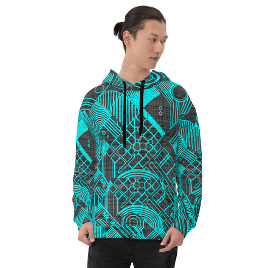 Men's Cyan Cyber Hoodie