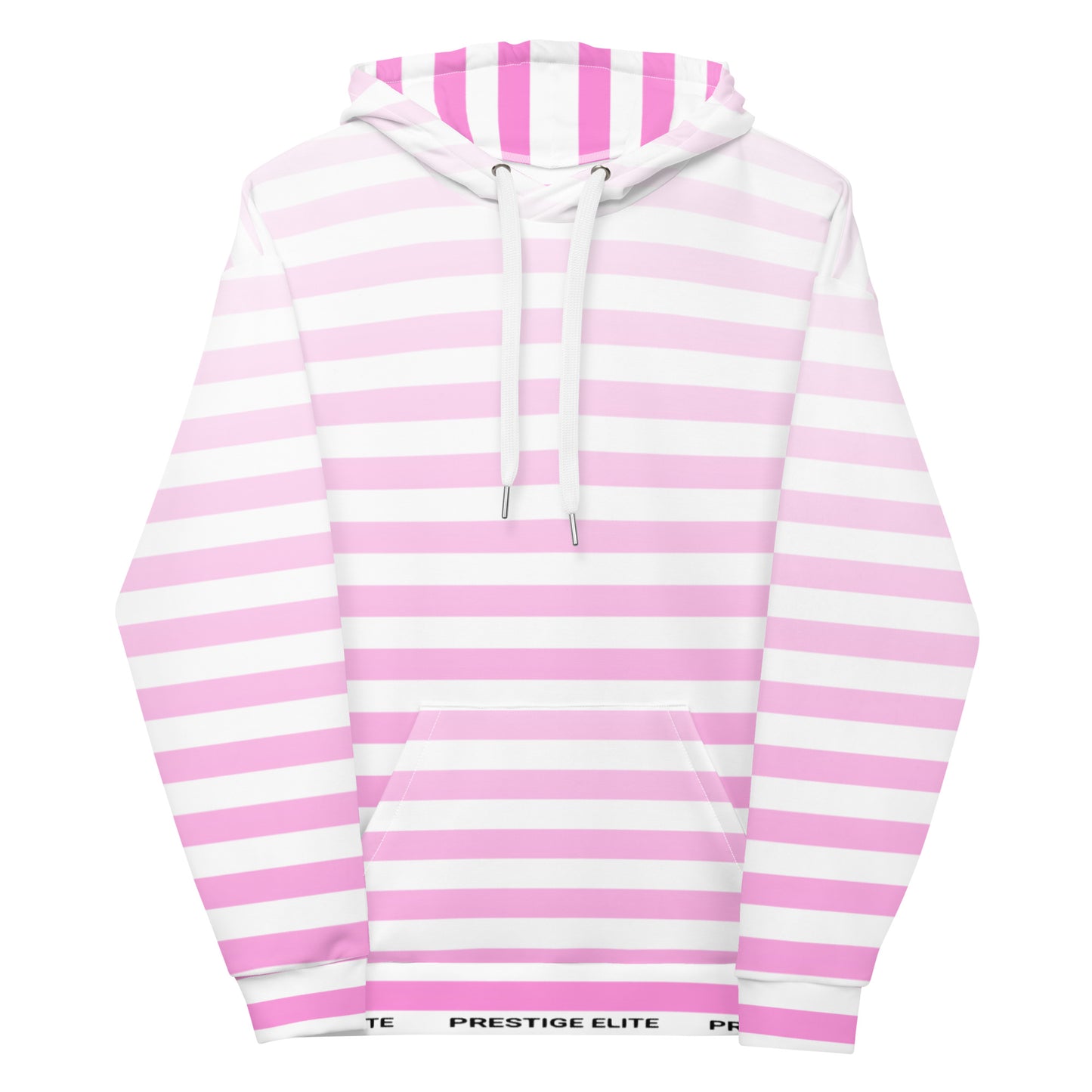 Women's Faded Pink Striped Hoodie