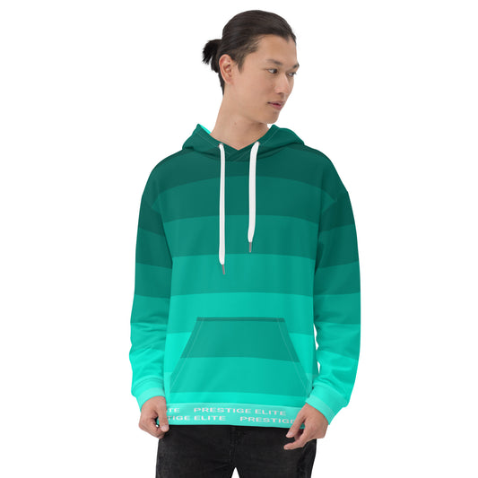 Men's Teal Stripes Hoodie