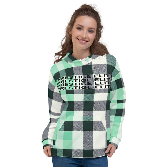 Women's Mint Plaid Hoodie