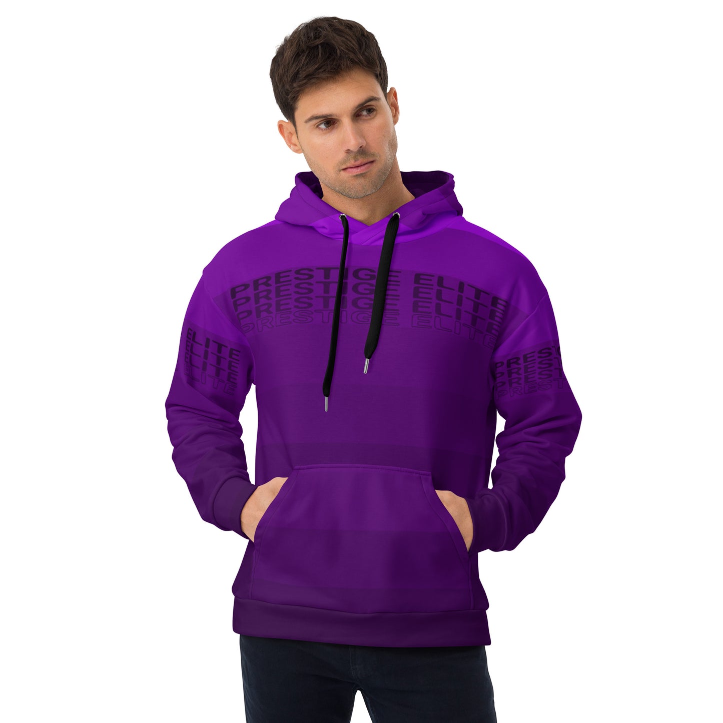 Men's Purple Stripes Hoodie