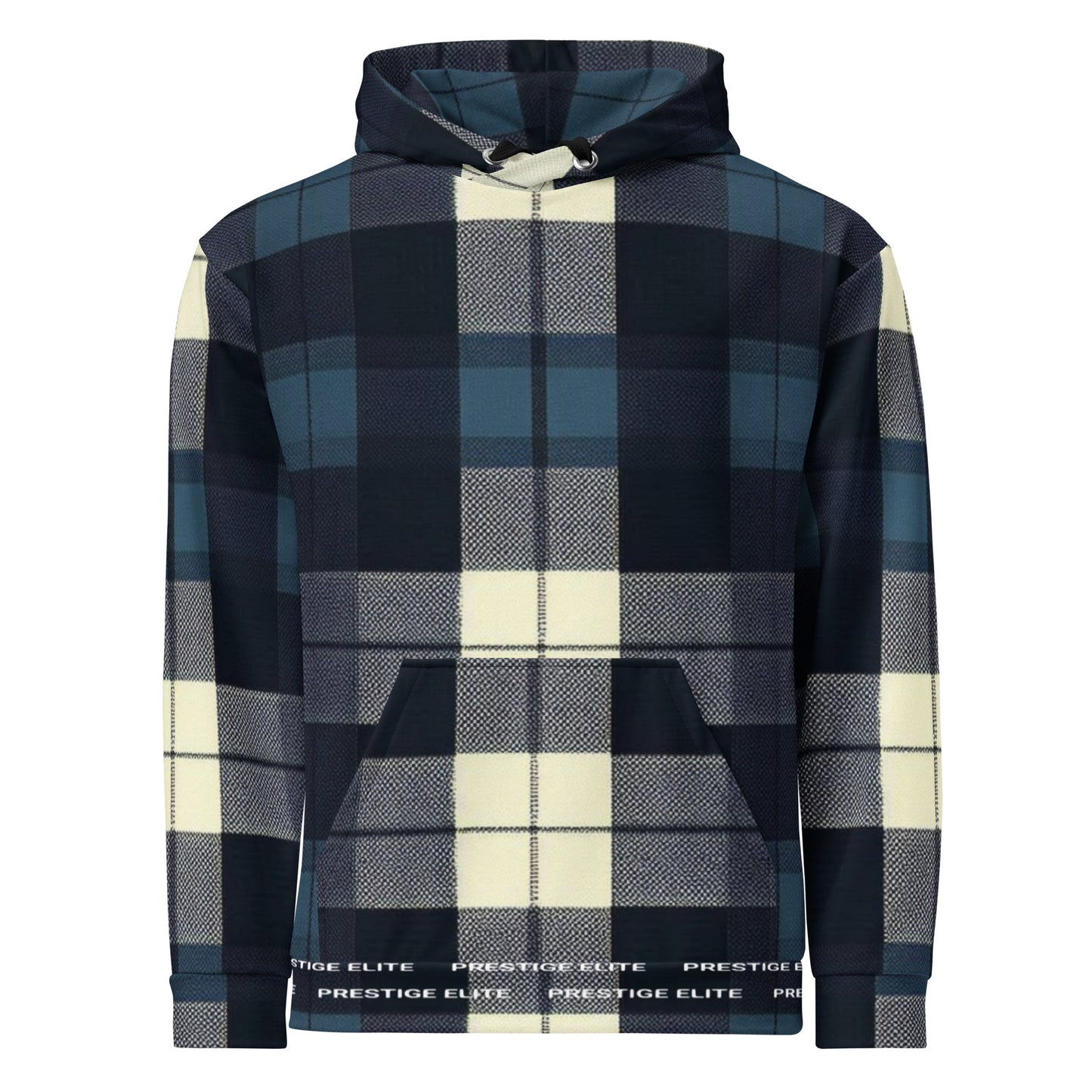 Men's Navy Plaid Hoodie