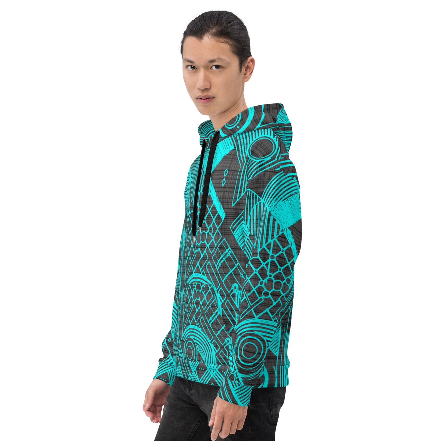 Men's Cyan Cyber Hoodie