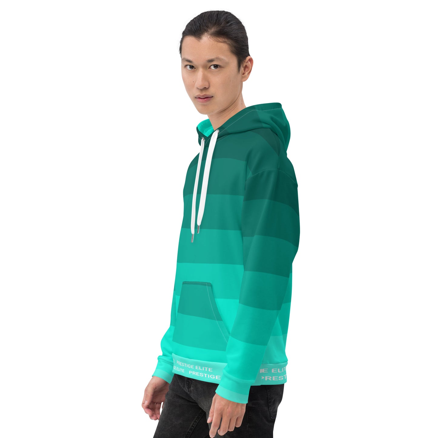 Men's Teal Stripes Hoodie