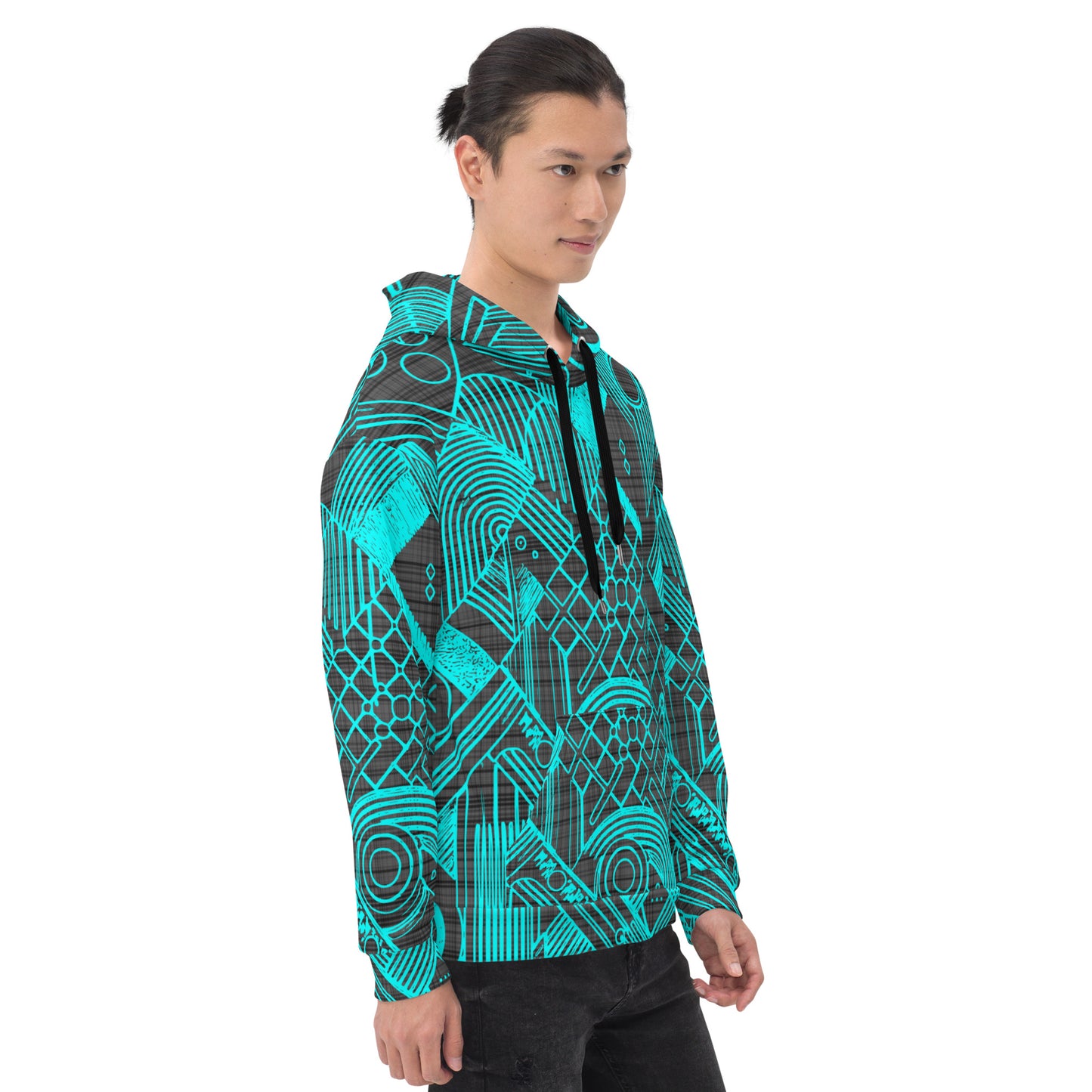 Men's Cyan Cyber Hoodie