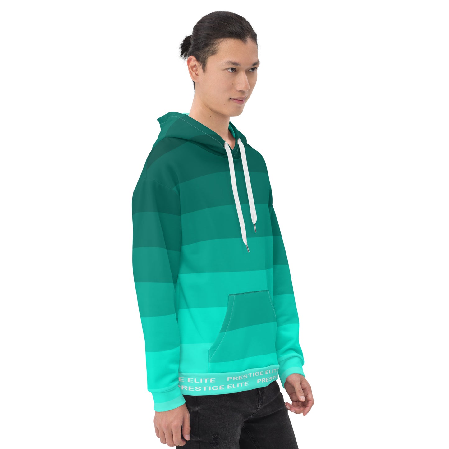 Men's Teal Stripes Hoodie