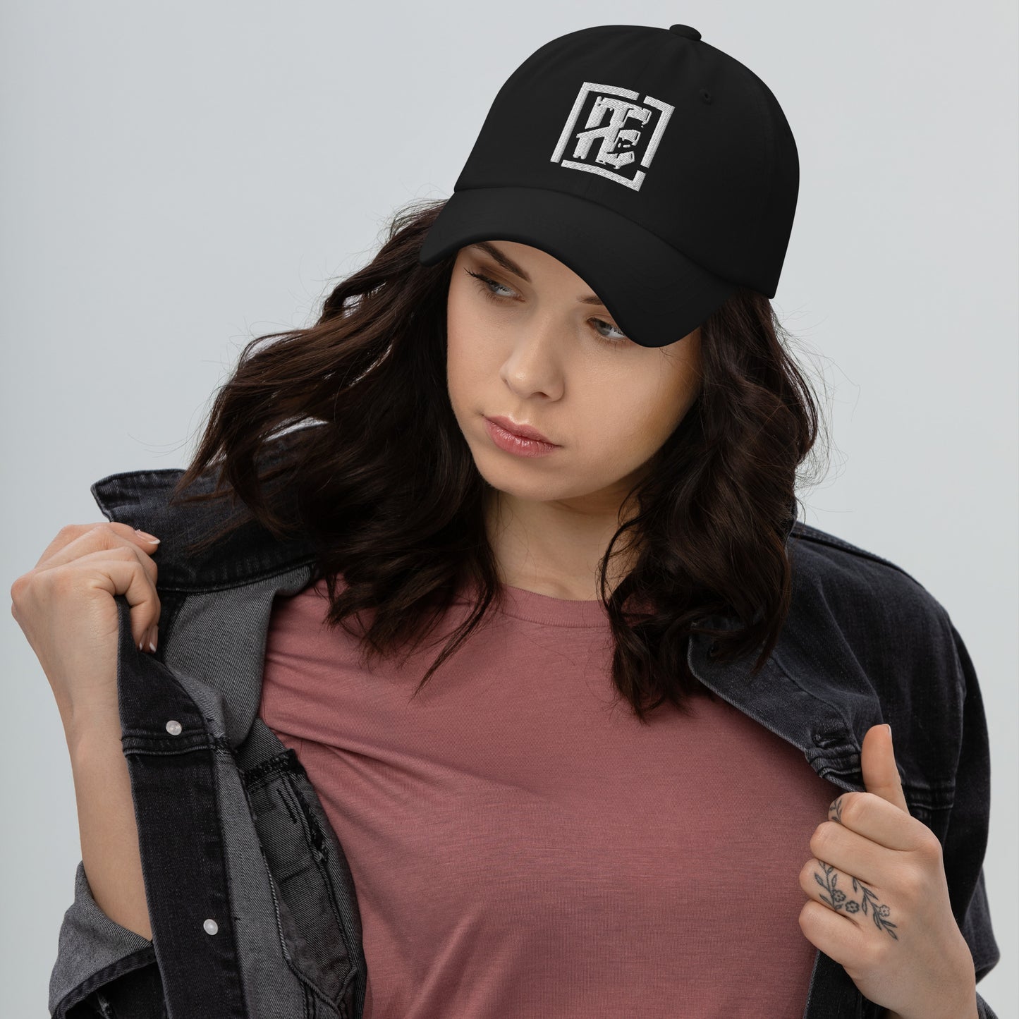 Women's White Logo Dad hat