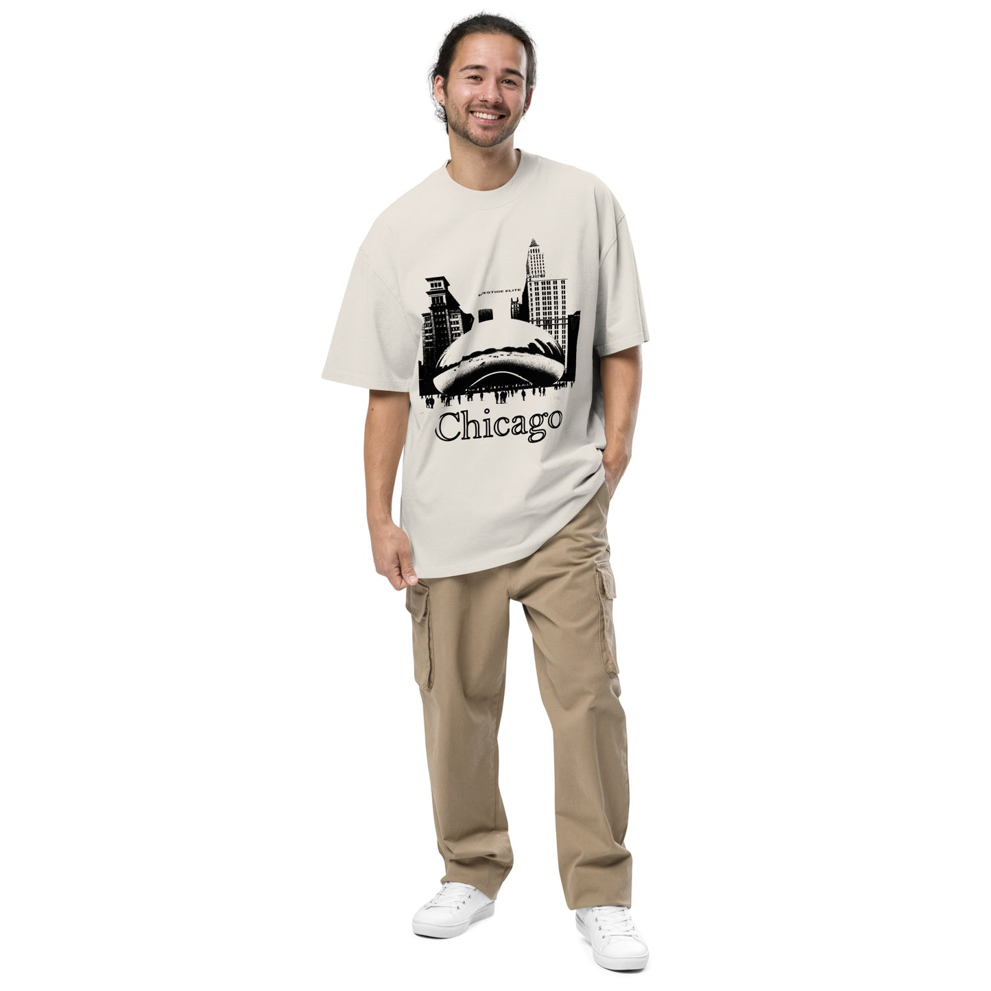 Men's "Chicago Cloud Gate" Oversized t-shirt