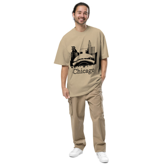 Men's "Chicago Cloud Gate" Oversized t-shirt