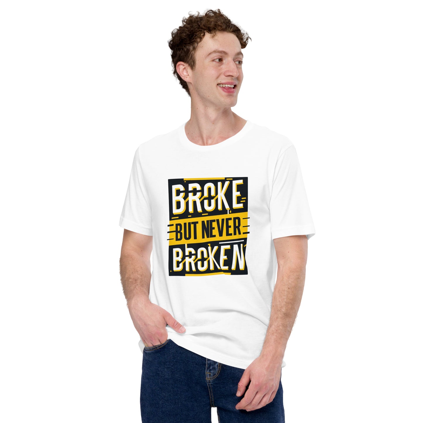 Men's Broke, But Never Broken Tee